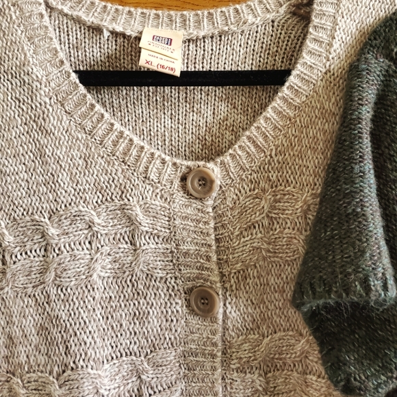 Two, Faded Glory, 3 Button, short sleeve, cover up sweaters. Size XL. 14.00 each - Picture 2 of 4